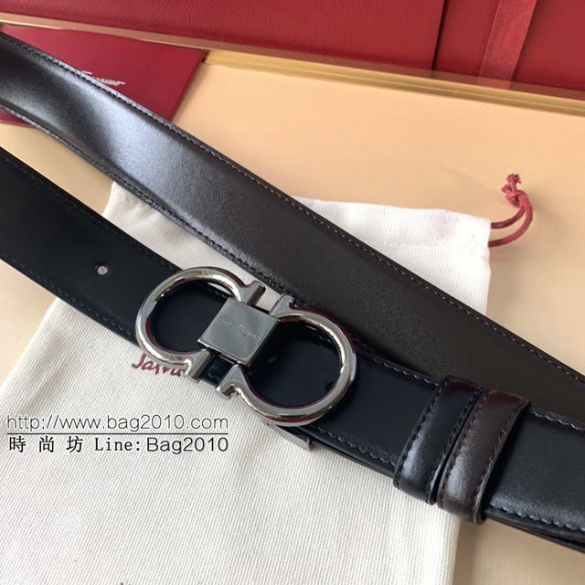菲拉格慕男士皮帶 Ferragamo精品銅扣腰帶  jjp1949